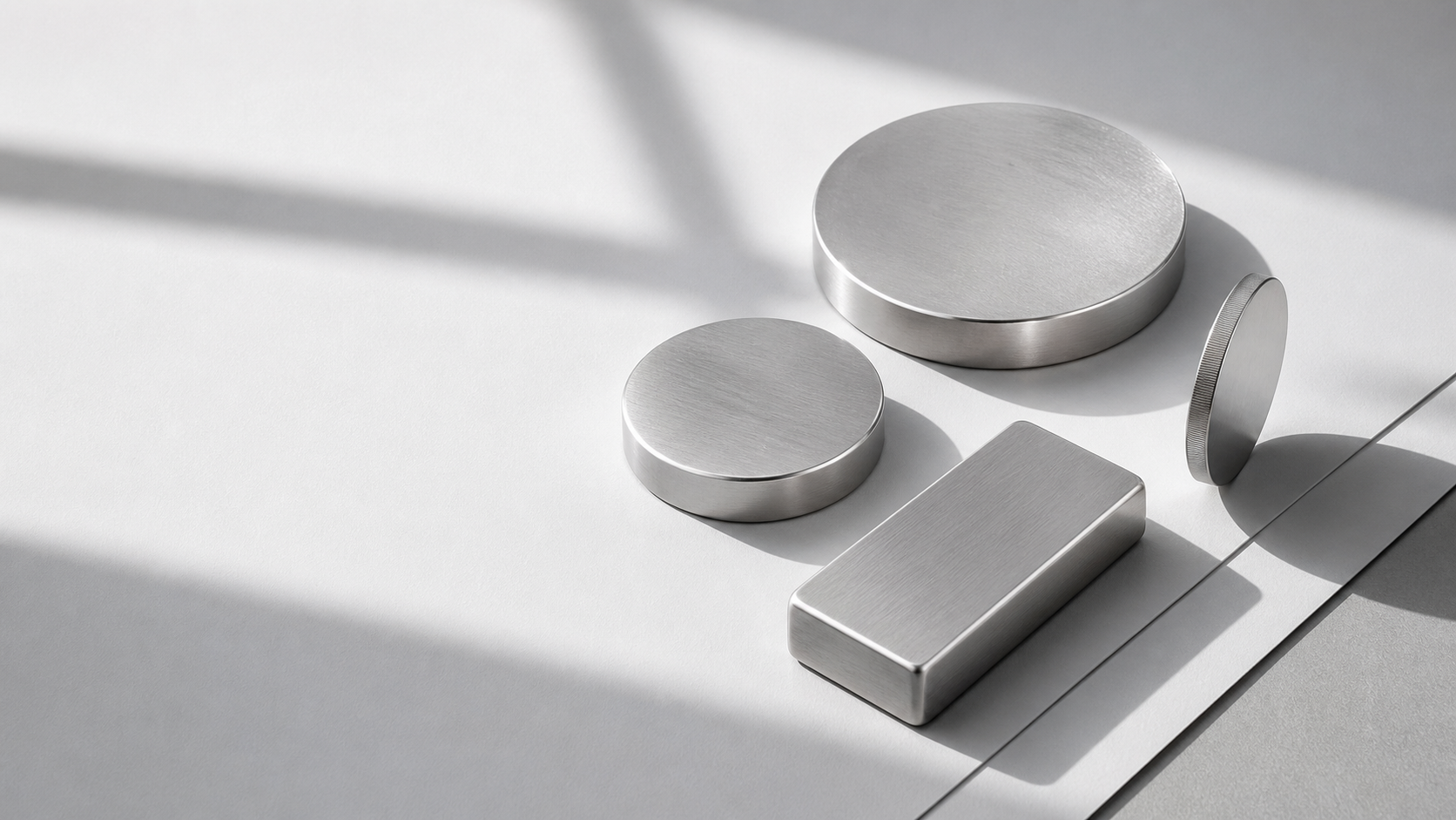 Alle Edelmetallprodukte in einer geordneten, unmarkierten Materialstudie
